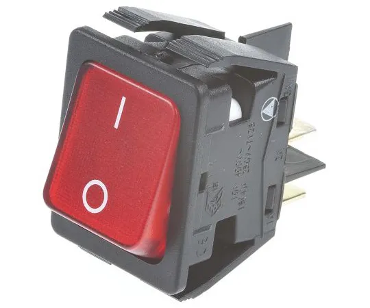 63-5052-18　Arcolectric Double Pole Single Throw (DPST), Latching Rocker Switch Panel Mount　C6053ALNAEB