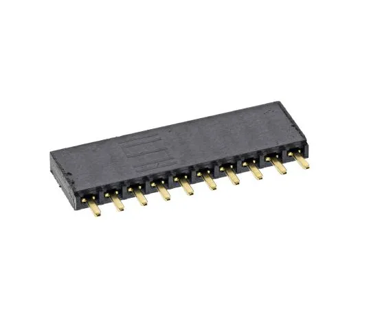63-5080-32　Samtec SSW Series 2.54mm Pitch 10 Way 1 Row Straight PCB Socket, Through Hole, Solder Termination　SSW-110-01-G-S