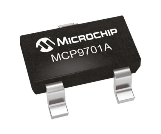 63-5040-12　Microchip MCP9701AT-E/TT, Voltage Temperature Sensor -40 → +125 °C ±2°C Analogue, 3-Pin SOT-23　MCP9701AT-E/TT