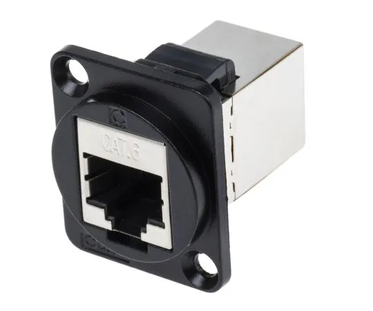 63-5177-84　RS PRO Cat6 RJ45 Feedthrough Connector, 2 Port, FTP　916-0259