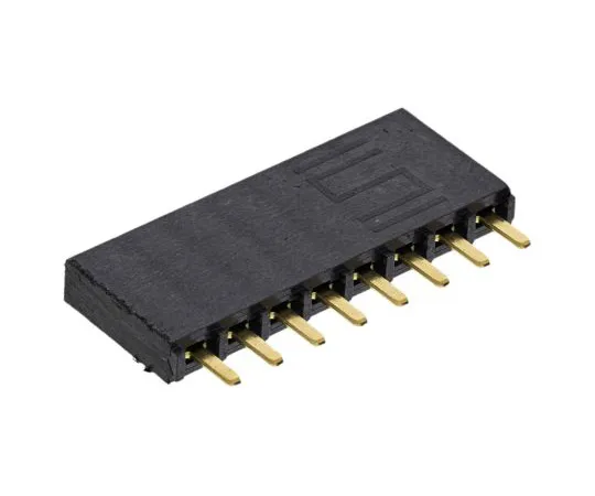 63-5080-29　Samtec SSW Series 2.54mm Pitch 8 Way 1 Row Straight PCB Socket, Through Hole, Solder Termination　SSW-108-01-G-S
