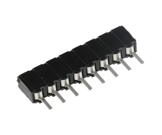 63-5081-31　Samtec CES Series 2.54mm Pitch 8 Way 1 Row Straight PCB Socket, Through Hole, Through Hole Termination　CES-108-01-T-S