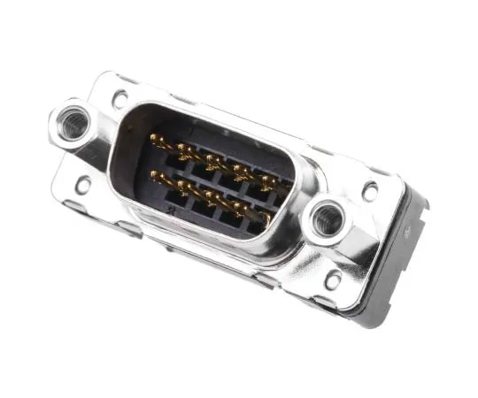 63-4971-15　Harting 9 Way Through Hole PCB D-sub Connector Plug, 2.74mm Pitch, with 4-40 UNC Threaded Inserts, Boardlocks　9651616713