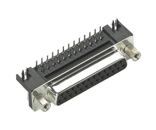 63-4971-14　Harting 37 Way Right Angle Through Hole PCB D-sub Connector Socket, 2.77mm Pitch, with 4-40 UNC Threaded Inserts,　9684537612