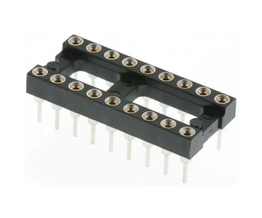 63-4983-15　Preci-Dip 2.54mm Pitch Vertical 18 Way, Through Hole Turned Pin Open Frame IC Dip Socket, 1A　110-87-318-41-001101