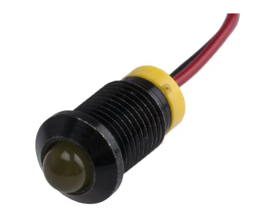 63-5024-02　RS PRO Yellow Indicator, 2 V dc, 8mm Mounting Hole Size, Lead Wires Termination, IP67　723-9397