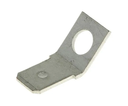 63-5014-10　TE Connectivity FASTON .250 Series , 45° Mount Angle Stud Mount Tab Terminal, 6.35 x 0.81mm Tin Plated　60465-2