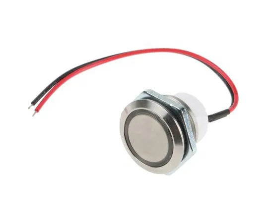 63-4983-66　ITW Single Pole Single Throw (SPST) Momentary Red LED Push Button Switch, IP67, 17.98 (Dia.)mm, Panel Mount　48M 112R