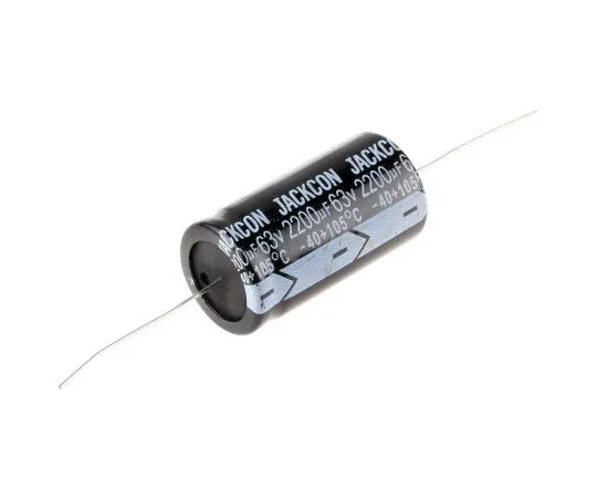 63-4990-49　RS PRO 2200μF 63V dc Aluminium Electrolytic Capacitor, Through Hole 22 (Dia.) x 42mm +105°C 22mm 42mm　707-6688