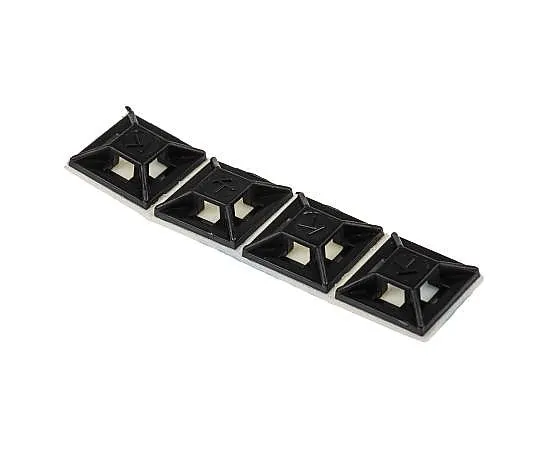 63-5124-36　RS PRO Self Adhesive Black Cable Tie Mount 12.5 mm x 12.5mm, 3.2mm Max. Cable Tie Width　811-1723