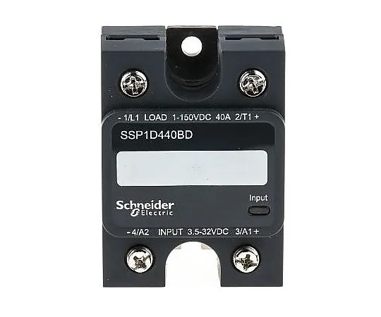 63-5171-59　Schneider Electric 40 A SPNO Solid State Relay, DC, Panel Mount, MOSFET, 150 V dc Maximum Load　SSP1D440BD