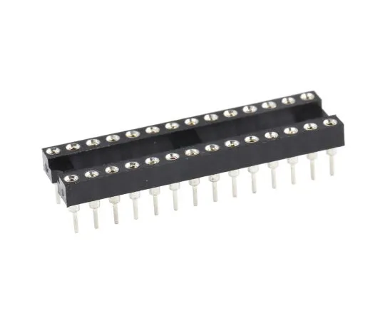 63-4940-50　ASSMANN WSW 2.54mm Pitch Vertical 28 Way, Through Hole Turned Pin Open Frame IC Dip Socket, 3A　AR 28 HZL/7-TT