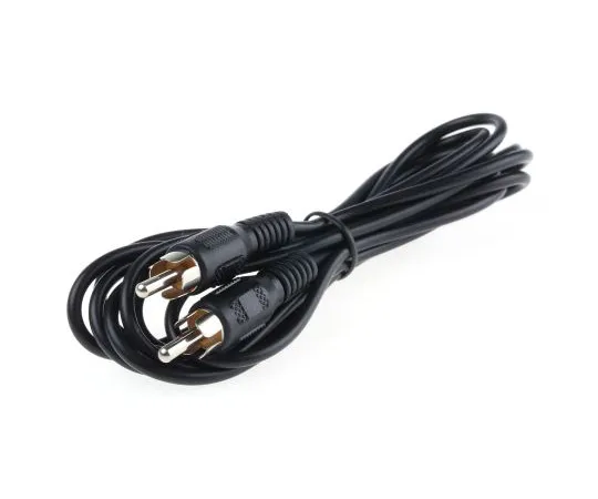 63-5047-52　RS PRO 2m RCA Cable Male RCA to Male RCA Black　742-4292