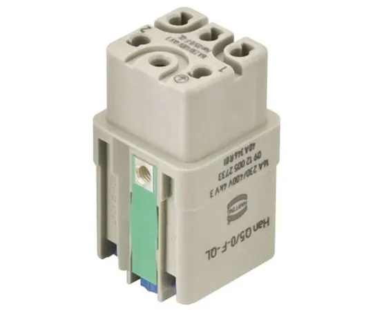 63-5142-82　Han Q 0912 Series Connector Insert, Female, 5 Way, 16A, 400 V　9120052733