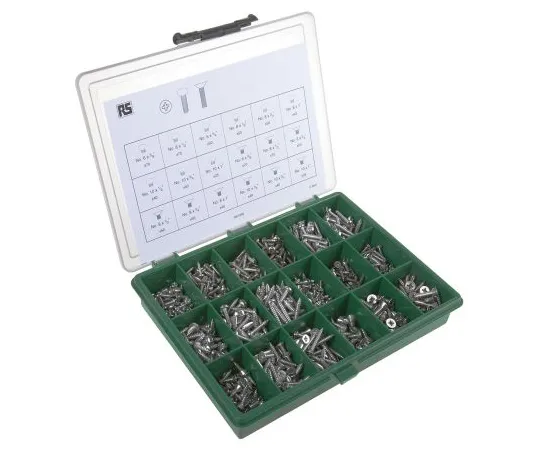 63-6571-57　890 piece Stainless Steel Screw/Bolt Kit, No. 10, No. 6, No. 8　180-796