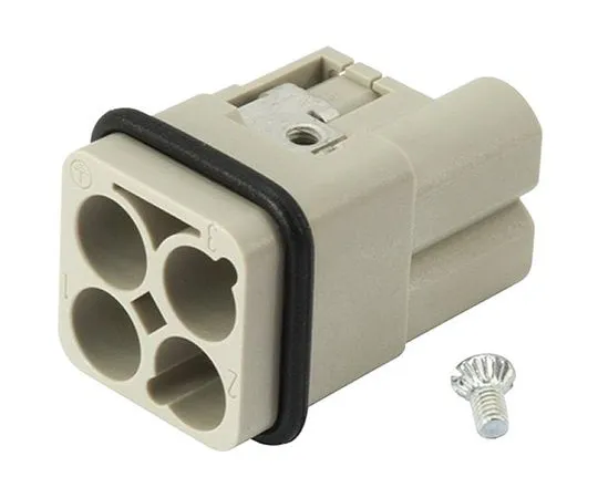 63-5119-48　Han-Modular Series Cable Mount Connector Insert, Male, 3/0 Way, 40A, 400 V　9120033051
