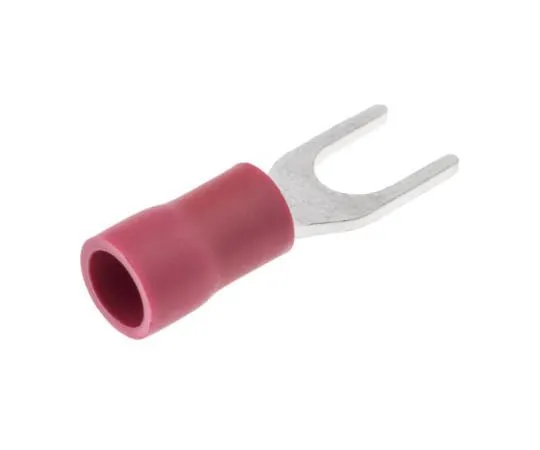 63-4964-89　JST FVWS1.25 Series Insulated Crimp Spade Connector, 0.2mm² to 1.65mm², 22AWG to 16AWG, M4 (#8) Stud Size Vinyl, Red　FVWS1.25-YS4A(LF)