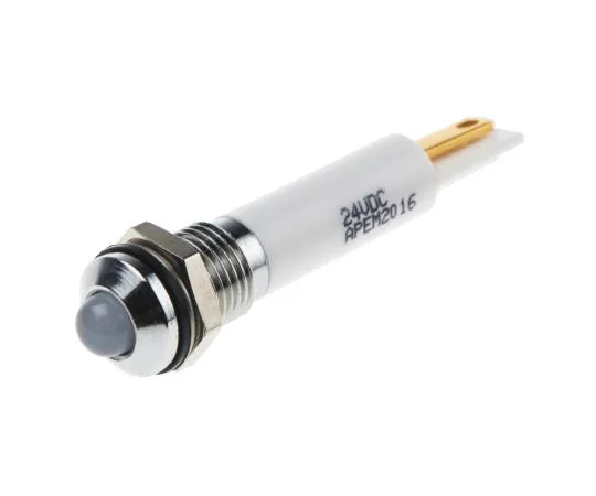 63-5141-23　RS PRO White Indicator, 24 V dc, 8mm Mounting Hole Size, Faston, Solder Lug Termination, IP67　838-5567