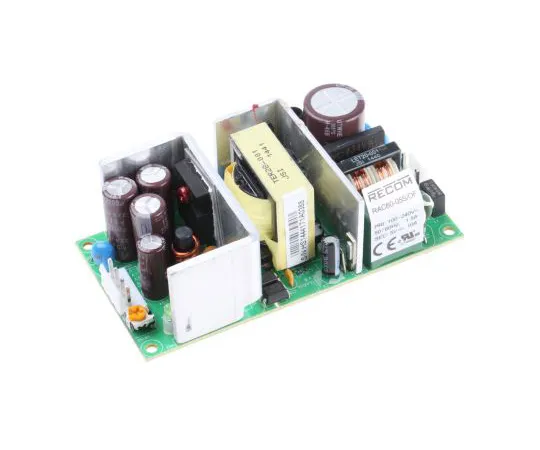 63-5144-12　Recom 50W 1 Output Embedded Switch Mode Power Supply SMPS, 10A, 5V dc Open Frame　RAC60-05S/OF