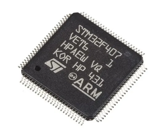 63-5050-84　STMicroelectronics, 32bit ARM Cortex M4F Microcontroller, 168MHz, 512 kB Flash, 100-Pin LQFP　STM32F407VET6