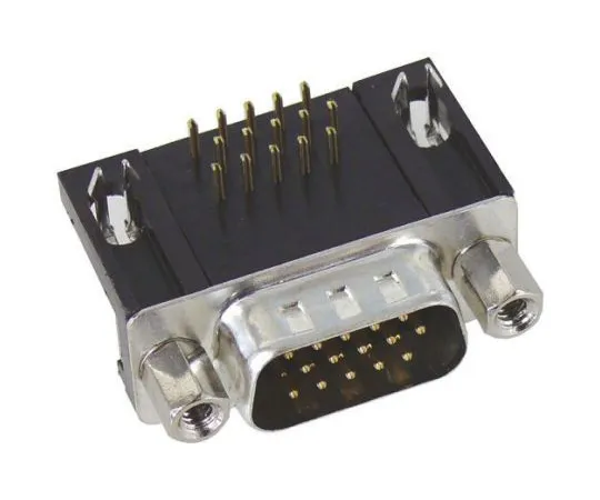 63-4970-93　Harting 15 Way Right Angle Through Hole PCB D-sub Connector Plug, 2.29mm Pitch, with 4-40 UNC Female Screwlocks,　9561627813