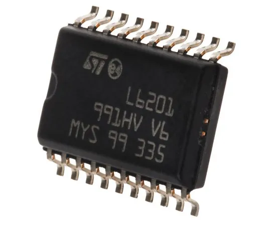 63-5004-21　STMicroelectronics L6201,  Brushed Motor Driver IC, 48 V 1A 20-Pin, SOIC　L6201
