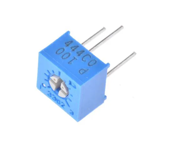 63-5099-81　10Ω Through Hole Trimmer Potentiometer 0.5W Top Adjust Bourns 3362 Series　3362P-1-100LF