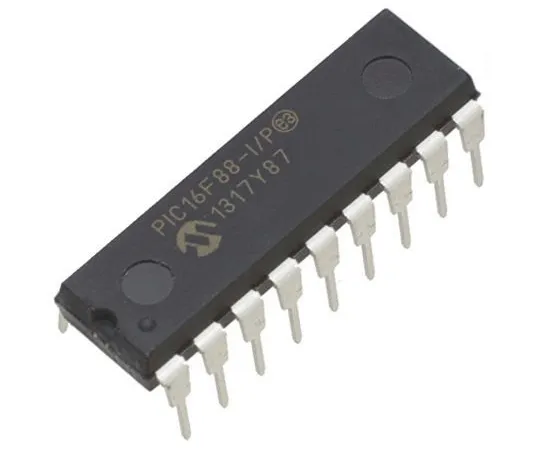 63-5162-90　Microchip PIC16F88-I/P, 8bit PIC Microcontroller, 20MHz, 7.168 kB, 256 B Flash, 18-Pin PDIP　PIC16F88-I/P