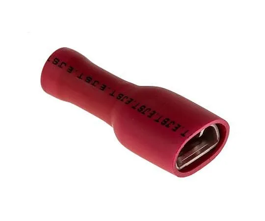63-4965-20　JST FLVDDF Series Red Insulated Crimp Receptacle, 6.35 x 0.8mm, 0.25mm² to 1.65mm², 22AWG to 16AWG　FLVDDF1.25-250A S LF