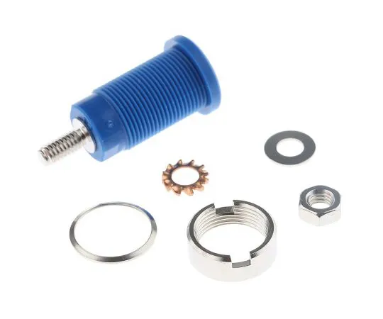 63-5057-62　Blue 4mm safety socket with thread　SEB 6445 NI / BL