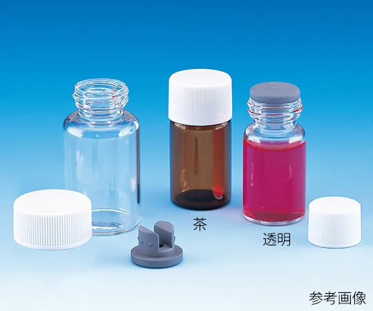 62-9977-05　Vacuum Vial (Brown) + Melamine Cap (White) + Butyl Rubber Stopper  Liquid Combination Set 100 Pack SVF -3　203260