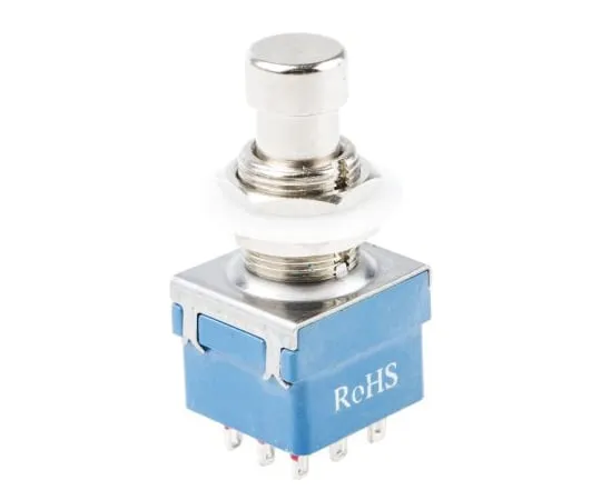 63-5145-31　RS PRO 3P CO Latching Push Button Switch, 12.2 (Dia.)mm, PCB　846-6736