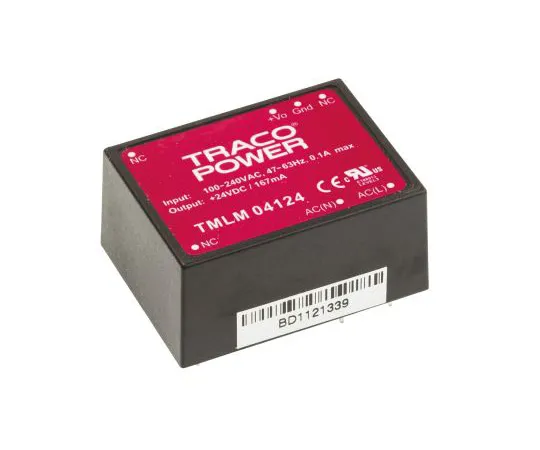 63-4988-48　TRACOPOWER 4W 1 Output Embedded Switch Mode Power Supply SMPS, 167mA, 24V dc Encapsulated　TMLM 04124