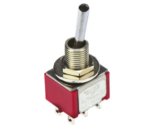 63-4997-70　TE Connectivity Double Pole Double Throw (DPDT) Toggle Switch, Latching, PCB　2-1825138-8