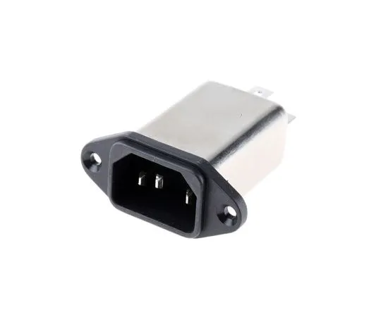 63-4992-87　Male IEC Filter Panel Mount,Faston,Rated At 10A,250 V ac Operating Frequency 0 → 400Hz　FN9244-10-06