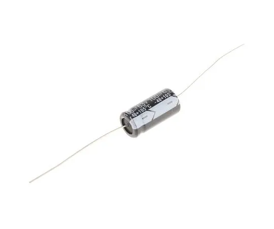 63-4990-16　RS PRO 100μF 63V dc Aluminium Electrolytic Capacitor, Through Hole 10 (Dia.) x 21mm +105°C 10mm 21mm　707-6559