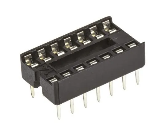 63-4940-34　ASSMANN WSW 2.54mm Pitch Vertical 14 Way, Through Hole Stamped Pin Open Frame IC Dip Socket, 1A　A 14-LC-TT