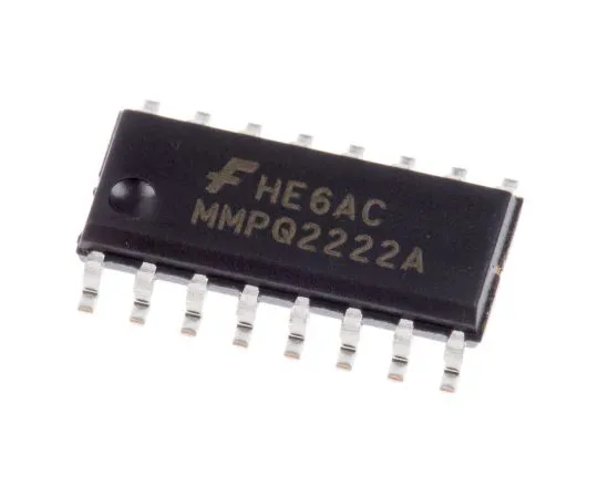 63-5121-82　ON Semi MMPQ2222A Quad NPN Transistor, 500 mA, 40 V, 16-Pin SOIC　MMPQ2222A