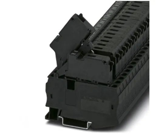 63-5117-39　Phoenix Contact, Black, ST 4-HESILED 24 (6.3X32) Series, 10A Single Non-F*** DIN Rail Terminal　3038765