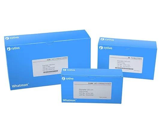 62-6175-52　Folded Filter Paper (Grade 114 V 185 mm) 1 Pack (Contains 100 Sheets)　1214-185