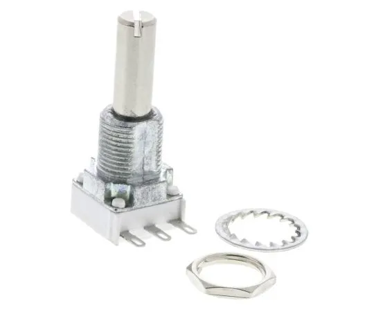 63-5105-60　Vishay 1 Gang Rotary Cermet Potentiometer with a 6 mm Dia. Shaft, 100Ω, ±10%, 1W, Linear P11S1V0FLSY00101KA　P11S1V0FLSY00101KA