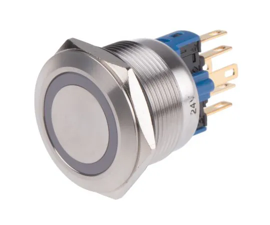 63-5125-58　RS PRO Single Pole Double Throw (SPDT) Momentary Red LED Push Button Switch, IP65, IP67, 22 (Dia.)mm, Panel Mount, 250V　811-8553