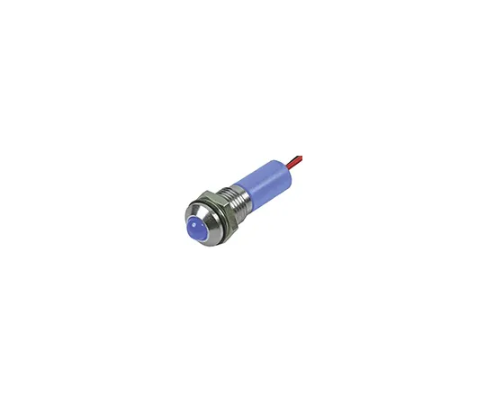 63-5022-38　RS PRO Blue Indicator, 12 V dc, 6mm Mounting Hole Size, Lead Wires Termination, IP67　722-7791