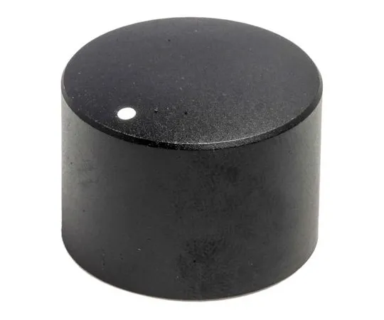 63-5092-18　RS Potentiometer Knob, Push-On Type, 24.8mm Knob Diameter, Black, Splined Shaft Type, 6mm Shaft　777-7322