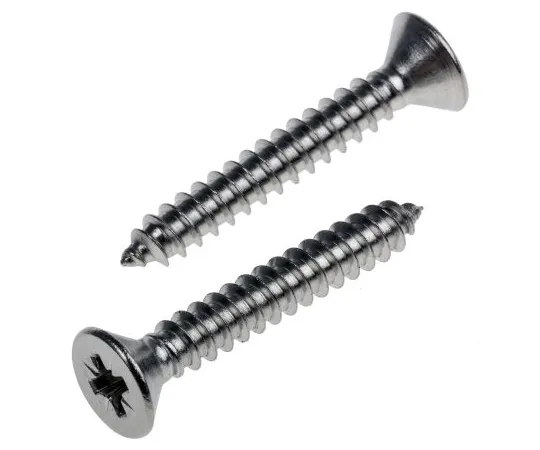 63-6571-53　RS PRO Plain Stainless Steel Countersunk Head Self Tapping Screw, N°No. 10 x 1.1/4in Long 32mm Long　180-746