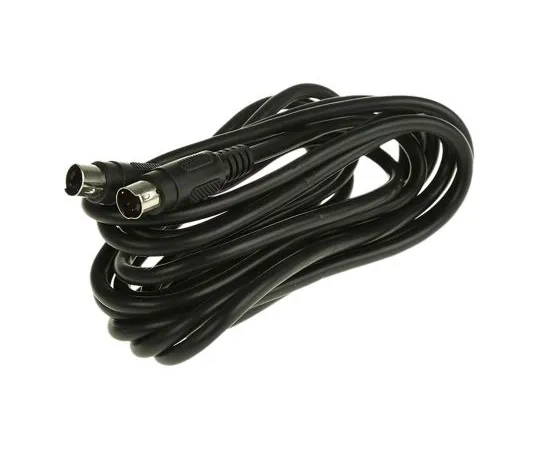 63-5047-48　3m 4-Pin Male Mini-DIN to 4-Pin Male Mini-DIN Black SVHS Audio Video Cable Assembly　742-4270