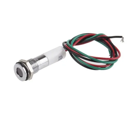 63-4978-12　RS PRO Green, Red, Yellow Indicator, 24 V dc, 8mm Mounting Hole Size, Lead Wires Termination, IP67　700-1965