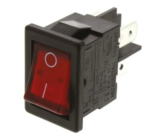 63-5052-17　Arcolectric Double Pole Single Throw (DPST), Latching Rocker Switch　H8553VBNACB