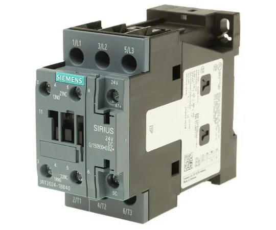 63-4987-44　Siemens 3 Pole Contactor, 12 A, 24 V dc Coil, SIRIUS Innovation, 3NO, 5.5 kW　3RT2024-1BB40