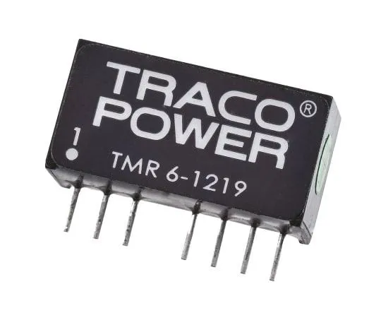 63-5064-41　TRACOPOWER TMR 6 6W Isolated DC-DC Converter Through Hole, Voltage in 9 → 18 V dc, Voltage out 9V dc　TMR 6-1219